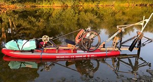World's First Amphibious Pedal Paddle Recumbent Bike Boat Takes Epic, 150-Mile Journey