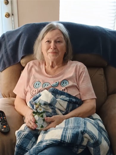 my sister and I got grandmomma a blanket and a hummingbird figurine that plays music for her 76th birthday @Sandra Conley happy birthday gmom