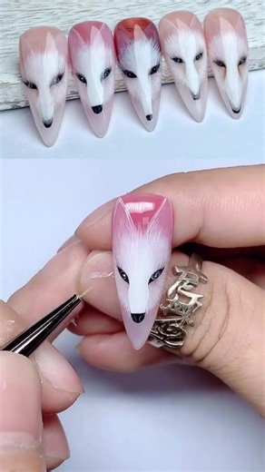 Cute Fox Nail Art Tutorial for Gel Nails