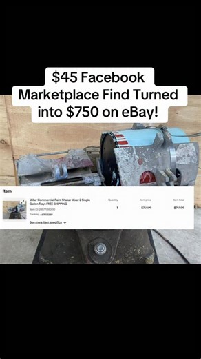 #12 of our top 20 ebay flips from last year! Picked up this paint shaker on Facebook Marketplace for $45 while delivering a $600 eBay sale 2 hours away from me. If I’m traveling somewhere to pick up or drop off an item you better believe that I am looking for other items in the area on Marketplace! Sold this paint shaker for $750 on ebay! If you are ready to finally start your flipping side hustle this year, one of the best ways to start reselling is with stuff you already have in your house! Gr