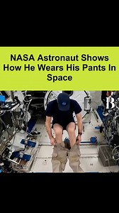Astronauts have a unique way of getting dressed in space. NASA chemical engineer Don Pettit demonstrated how he puts on his pants aboard the International Space Station. . . . #NASA #AstronautLife #SpaceStation #ZeroGravity #Microgravity #DonPettit #SpaceExploration #ISS #ScienceInSpace #AstronautTraining #viral #news #trending | Briefly