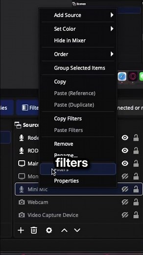 How To Make Your Mic Sound Professional in OBS 🎙️ #obs #youtubetricks #microphone #røde