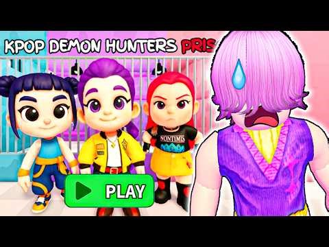 🍼BABY KPOP DEMON HUNTERS PRISON RUN! - MISTERY Saja Boys K POP DEMON HUNTERS