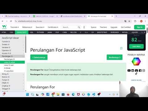 Pembelajaran Java Script di W3Schools Materi: JS Loop dan JS Strings