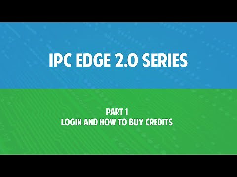 IPC Edge 2.0 series Part 1 - Login and how to buy credits