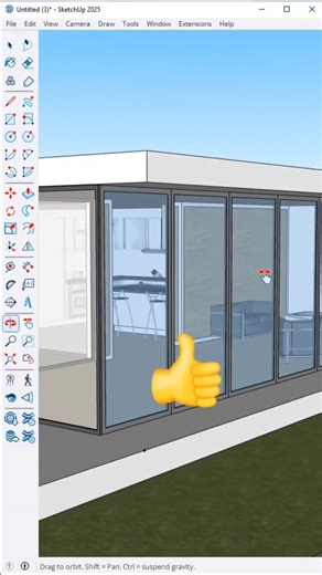 Making Curtain Wall Glass Easily in SketchUp with a free plugin #sketchup #tutorial