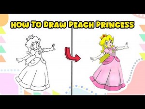 How to Draw Princess Peach Toadstool from Super Mario – Nintendo Guide