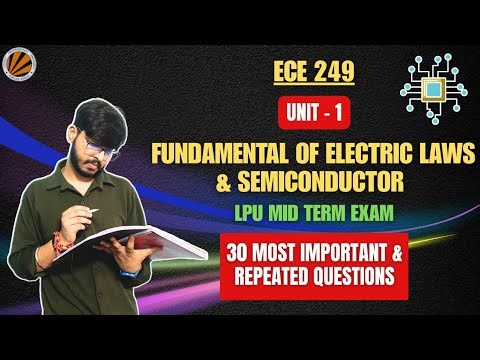 ECE249 Lpu mid term 2025🔥|Unit 1 Mid Term Important & repeated Questions|LPU 1st Year 2025#lpu#btech