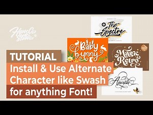 TUTORIAL Install anything font Windows Mac and how to use Alternate Character on Cricut