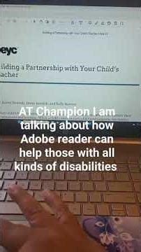 Reading directions on how to help individuals with speical needs use adobe Reader.
