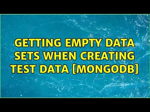 Getting empty data sets when creating test data [MongoDB]