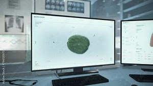 Bacteria Cells Division Research Used At A Microbiological Science Laboratory. Microscopic Cell Division Research Science Via Advanced Biotechnology Software. Bio Science Data Division Research