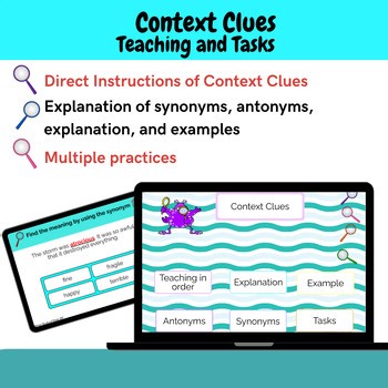 Context Clues Teaching and Practice Boom Cards Elementary and Middle School