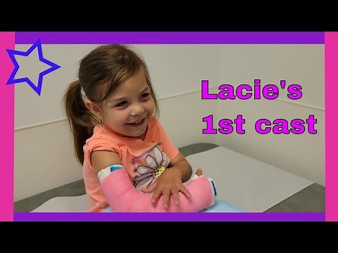 Lacie gets a cast for fractured elbow