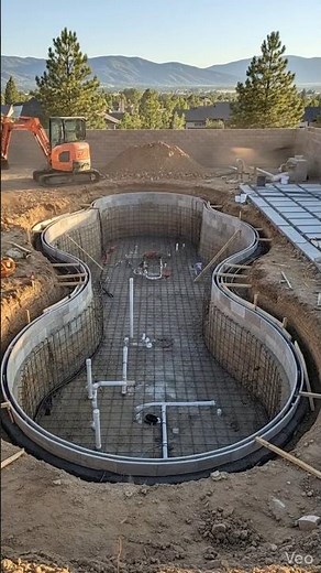Amazing Swimming Pool Construction Process | From Ground to Reality 🏗️