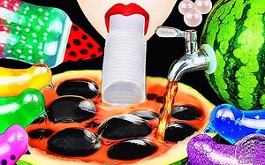 【Abbey】吃播 自制彩虹饮料 爱整活人速来