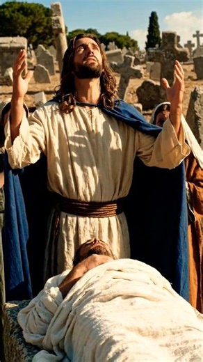Miracle That Shocked The World: Jesus Raises Lazarus! 😱 #jesus #shortvideo #dailyprayer #viral