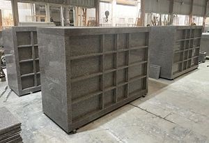 [Hot Item] Customized Natural Stone polished 48 Niches Both Sides Pink Granite Columbarium for indoor/outdoor Memorial/Dead/cemetery/graveyard