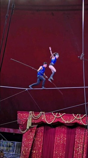 Best Tightrope Performance at the Circus #tightrope #circus #performance #thrilling