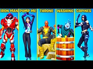 All Legendary Fortnite Dances With Best Music! (PUMP ME UP, Teth's Throne, Copines, Sypher's Strut)