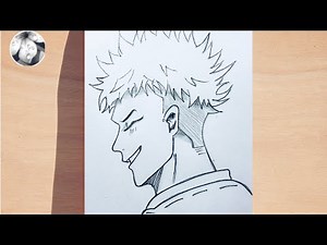 Easy Anime side face drawing/ Anime character drawing step by step/ How to draw anime boy face