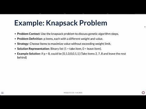 MGSC/CS 532 — Intro to Genetic Algorithms