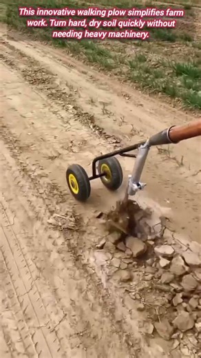 Innovative Hand-Plow for Quick Garden Ground Breaking.