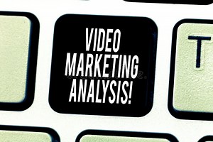 Text Sign Showing Video Marketing Analysis. Conceptual Photo Software that Centralize and Deliver Video Online Keyboard Stock Photo - Image of branding, connection: 137346590