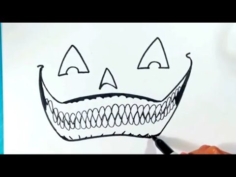 How to Draw HALLOWEEN CREEPY FACE