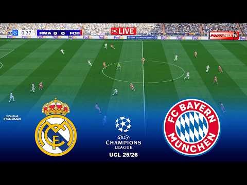 🔴LIVE : Real Madrid vs Bayern Munich - UEFA Champions League 2026 | Pes 21 Gameplay Simulation