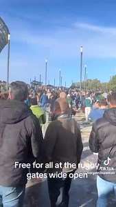 52K views · 218 reactions | Ok, look at this video. See the reaction of some and tell me these people were not let into the stadium for free. Does this mean some people were told beforehand that they should just be at the stadium and the gates will open for free at a certain time? And you wonder why the stadium appeared to be full. If I paid R2500 for a ticket, I will be lekka bffk right now. What's your thoughts? | Living Lekka | Facebook