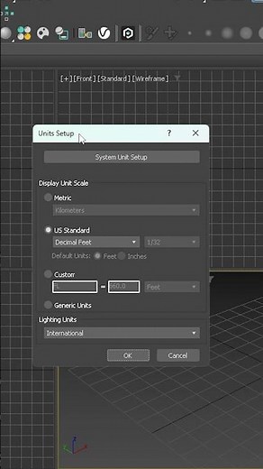 Unit Setup in 3dsmax #3dsmax #unit #feet #animation