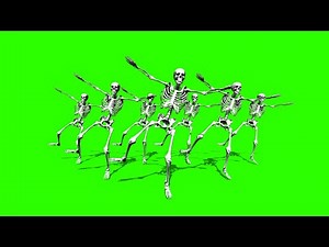 Skeletons Dancing #3 / Green Screen - Chroma Key