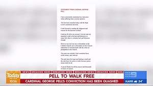 #BREAKING: Cardinal George Pell has released a statement saying he holds "no ill will" to his accuser after being acquitted of five child sex convictions. #9Today | TODAY