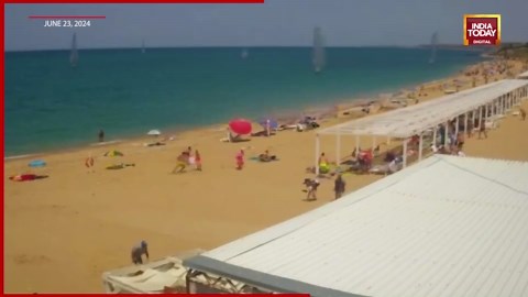 Video: Moment when Ukrainian missile struck Sevastopol beach in Crimea
