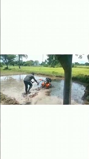 Demonstration of Power Weeder MH 710 - in Paddy Field - with Puddling Wheel