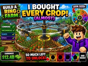 We Tried to Unlock EVERY Crop in Roblox Build a Ring Farm
