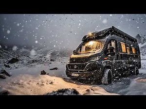 VAN LIFE. My 2nd Week Full Time Van Living. Summer Snow Storm & Cozy Camping. Arctic Travel Vlog