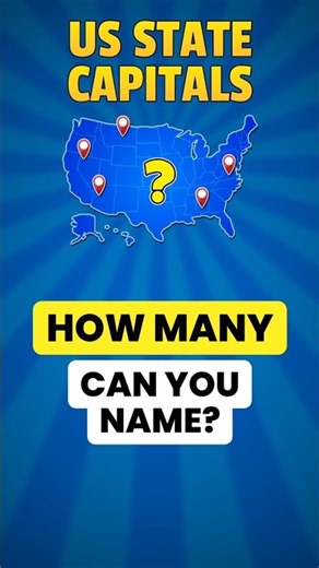 Can You Beat This US Capitals Test #challenge #geography #trivia #usa #shorts