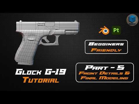 Glock 19 Modeling in Blender – Part 5 | Front Details & Final Modeling (Beginner Friendly)