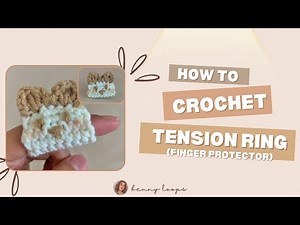 how to crochet tension ring/finger protector #crochet #crochettutorial #finger #croche #subscribe