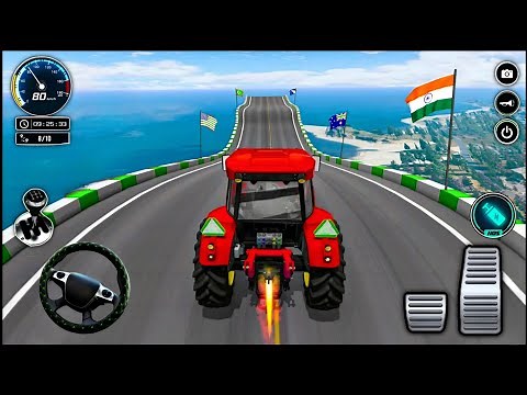 Ultimate Mega Ramp Tractor Stunt Game - Tractor Wala Game - Android Gameplay