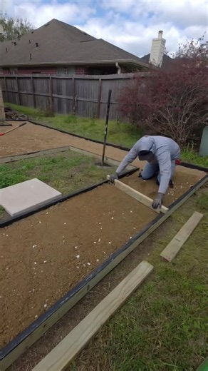 A patio and a walkway are the answer to your boring yard ✨ #homeproject #DIY #diyproject #DIYhome #fyp #foryou #foryourpage #viral #viralvideo #trending #pavers #pavers_install #gravel #gravelpath #blackstargravel #walkway #pathway #luxuryhomes #luxuryhome #luxuryvibes #beautifulhomes #beautifulhouses #dreamyard #backyardgoals #outdooroasis #backyardvibes #frontyardgoals #curbappeal #houston #houstontx #houstontexas #edensgarden #BackyardTransformation #WalkwayUpgrade