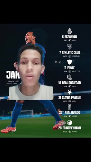 #greenscreen el calendario del Barcelona en enero #viscabarca🔴🔵