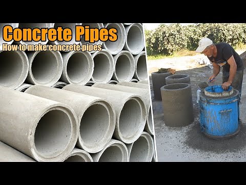 How to make concrete pipes in a very simple way | Cement Pipes Manufacturing Process