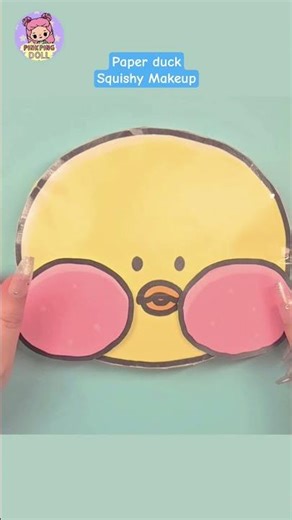 paper duck makeup diy #squishy #tutorial