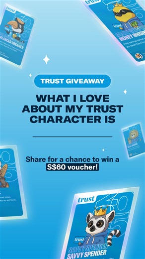 Trust Bank Singapore on Instagram: "[𝐆𝐈𝐕𝐄𝐀𝗪𝐀𝐘] 𝗪𝐢𝐧 𝐚 𝐒$𝟔𝟎 𝐬𝐡𝐨𝐩𝐩𝐢𝐧𝐠 𝐯𝐨𝐮𝐜𝐡𝐞𝐫 𝐭𝐡𝐢𝐬 𝐂𝐡𝐫𝐢𝐬𝐭𝐦𝐚𝐬! 🎁 ⁣ ⁣ Your Year-End Rewind character is furry, adorable, and ✨𝘭𝘪𝘵𝘦𝘳𝘢𝘭𝘭𝘺 𝘺𝘰𝘶✨. Tell us what you love about them for a chance to win! ⁣ ⁣ Here’s how: ⁣ 1. Follow @trustbank.sg on IG ⁣ 2. Open your Trust App to find your personalised Year-End Rewind character ⁣ 3. Share your character on your IG Story, tag us, and tell us what you love about them ⁣ ⁣ 📣 