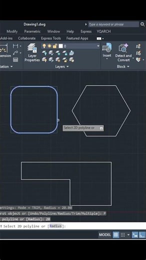 AutoCAD FASTFILLET Trick 😱 | 1 Click Corners! 🔥-@vision-cadstudio #autocad #caddtraining