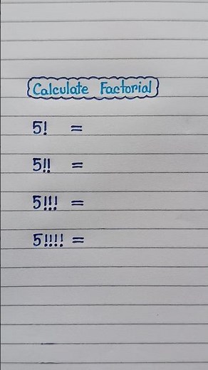 Calculate Factorial and Double Factorial #math #mathematics #education #factorial #fyp
