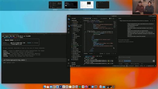 Openai官方发的codex实操教程，我加上了中文字幕。我的观感是他们没跟你讲理论概念，直接上手干活，比很多博主的教学要扎实，不愧是官方出品。因为讲解者是openai一线员工Derek和Charlie，所有没啥废话，重点说了怎么用codex来干活，包括：1、写agent.md、核心设置2、截图直接改bug、预审查3、MCP接入读API4、接入后台、自动测试修bug如果你想用codex跑工作流，这个中文教程可以直接抄作业。